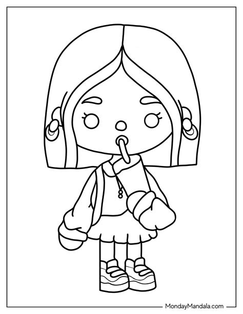 toca boca coloring pages|toca boca characters to print.